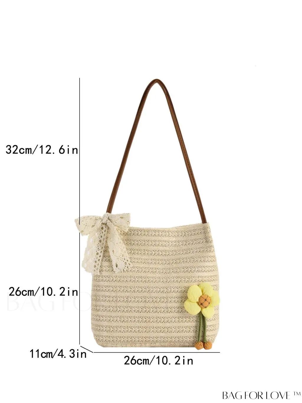 BagForLove - Spacious Straw Shoulder Bag   Twilly Scarf Combo - Perfect for Vacations!