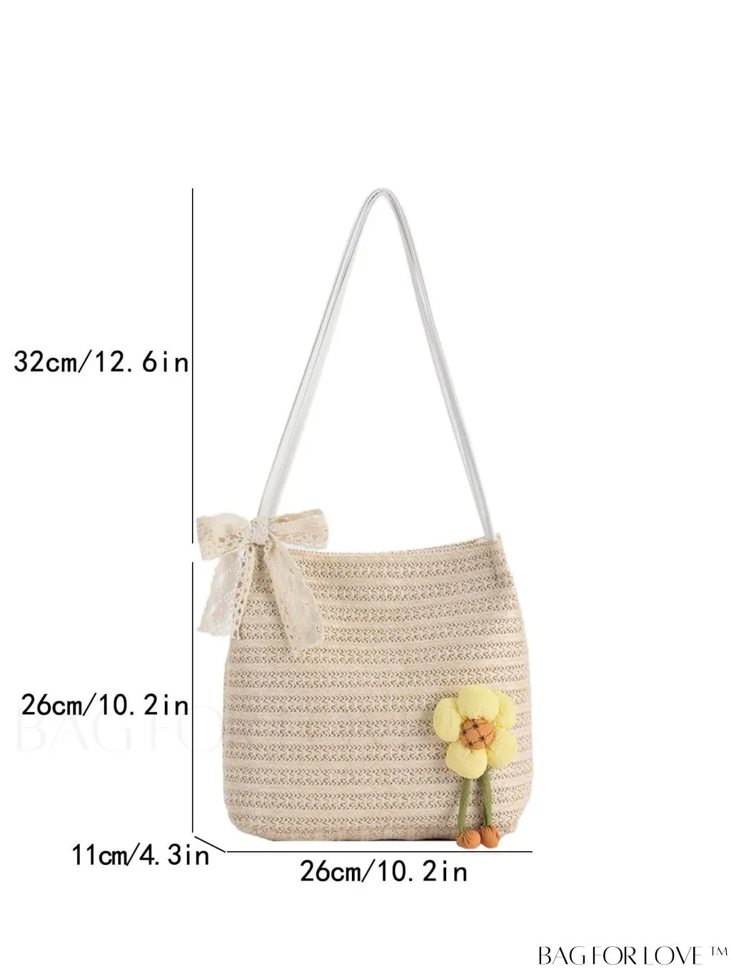 BagForLove - Spacious Straw Shoulder Bag   Twilly Scarf Combo - Perfect for Vacations!