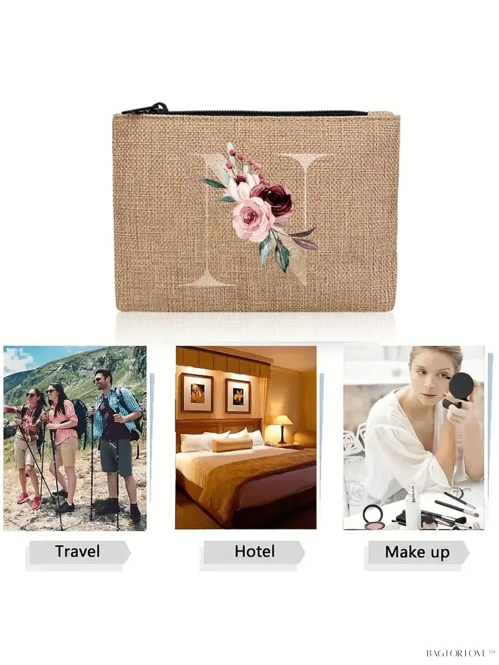 BagForLove - Women's Travel Cosmetic Bags Purses Neceser Bathroom Wash Pouch