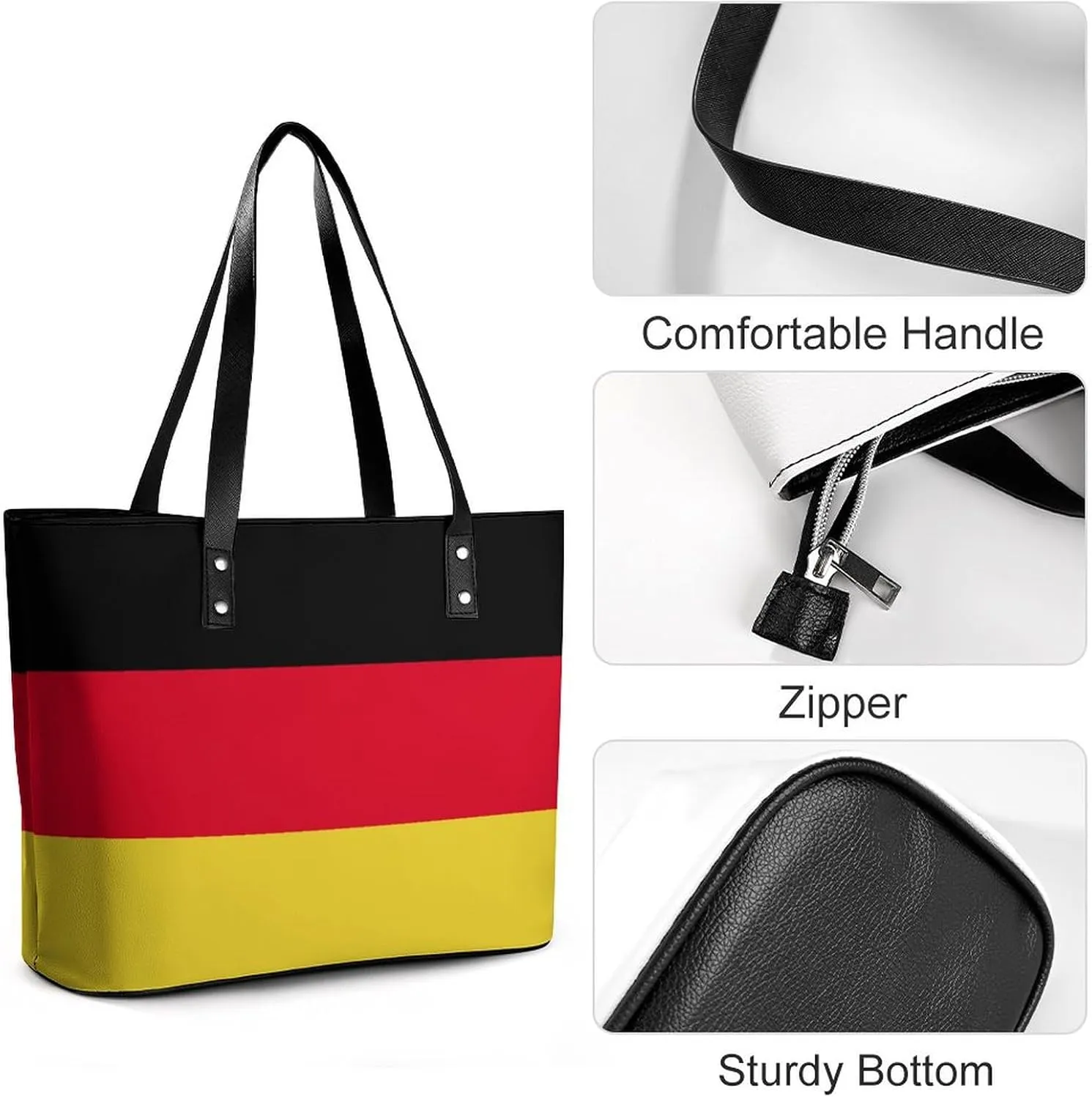 Bahrain Flag Fashionable Handbag Women Large Leather Tote Great for Travel