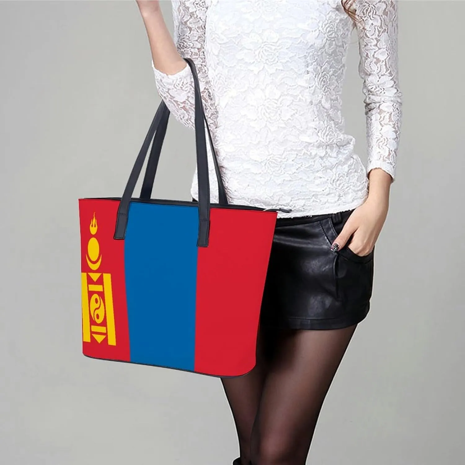 Bahrain Flag Fashionable Handbag Women Large Leather Tote Great for Travel