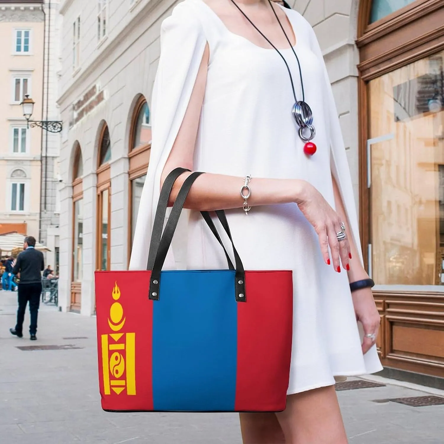 Bahrain Flag Fashionable Handbag Women Large Leather Tote Great for Travel