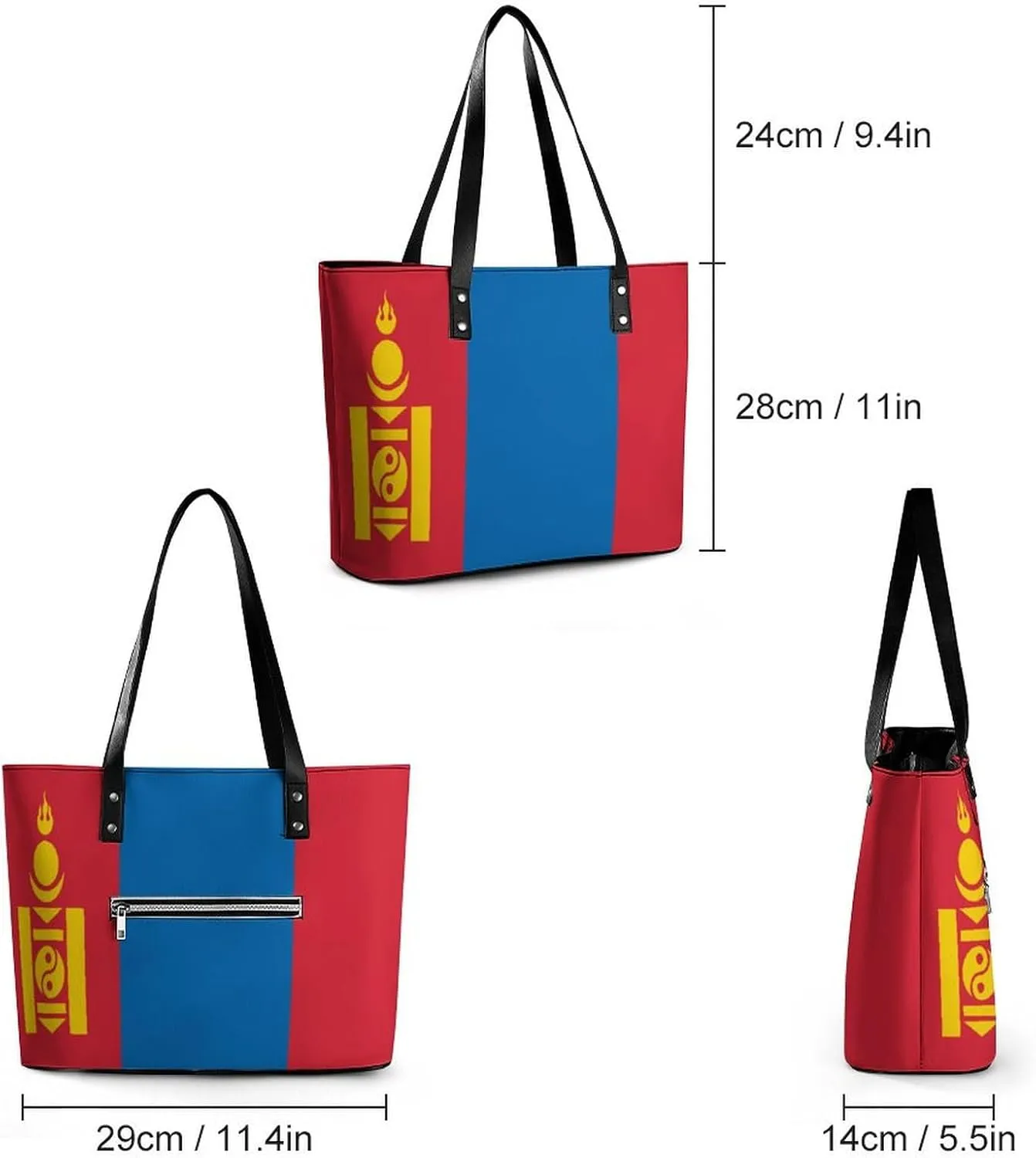 Bahrain Flag Fashionable Handbag Women Large Leather Tote Great for Travel