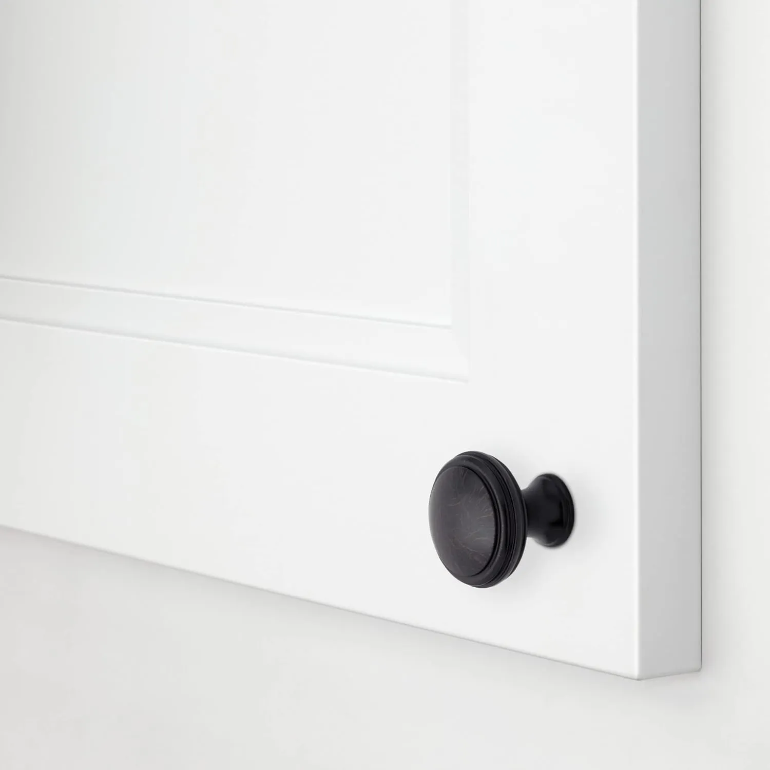 Baldwin 4456.BIN Severin Fayerman 1-1/4 Inch Mushroom Cabinet Knob from The Estate Collection - Satin Black