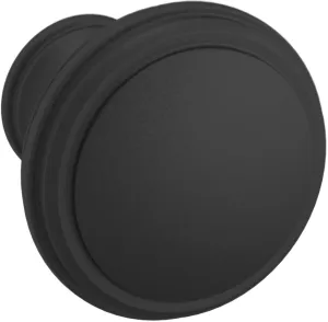 Baldwin 4456.BIN Severin Fayerman 1-1/4 Inch Mushroom Cabinet Knob from The Estate Collection - Satin Black