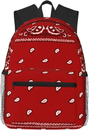 Bandana Red Lightweight Packable Backpack Travel Casual Hiking Daypack Foldable Backpack For Men Women