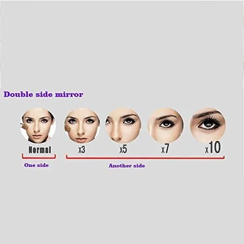 Bathroom Makeup Mirrors,8 Inch Wall Mounted Magnifying Sturdy Double Sided Adjustable Cosmetic Shaving Vanity Extendable,Chrome,3X(Nickel,7X)