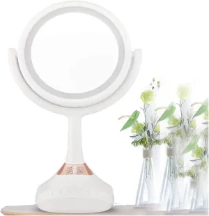 Bathroom Vanity Mirror Lighted Mirror 1X / 5X Magnification LED Makeup Mirror, Desk Lamp Battery for Makeup or USB