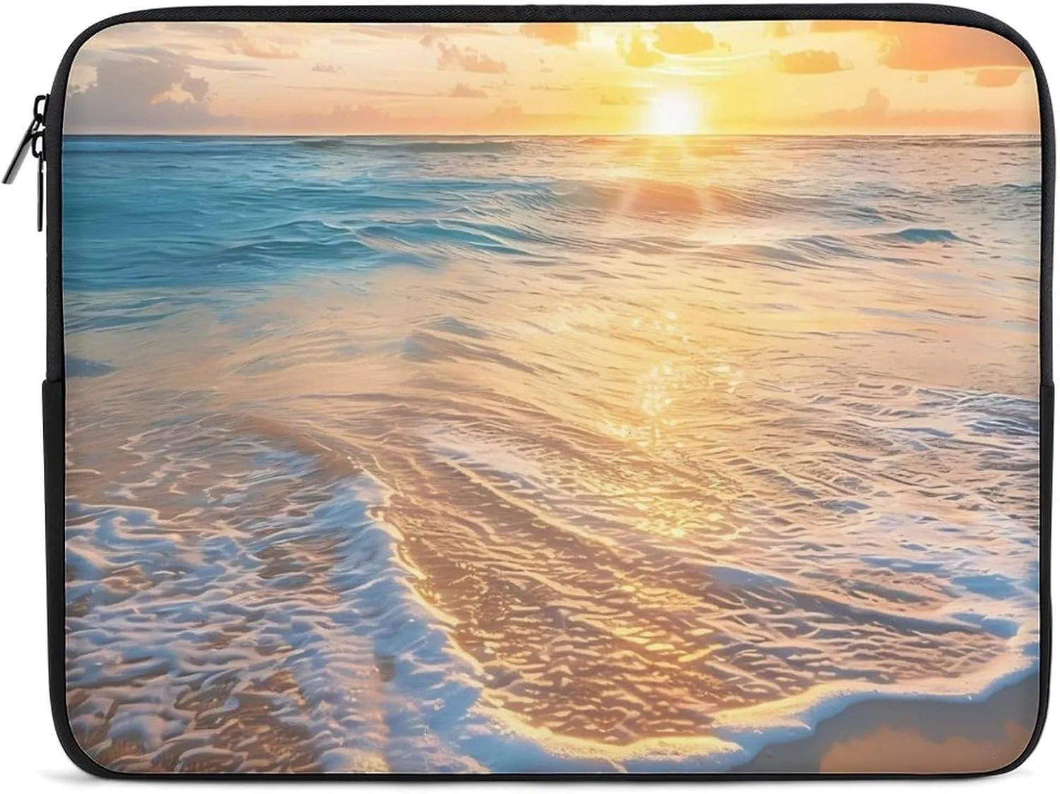 Beach Sea Sunrise Laptop Sleeve Case Computer Handbags Briefcase Carrying Bag for 10/12/13/15/17 Inch Laptops