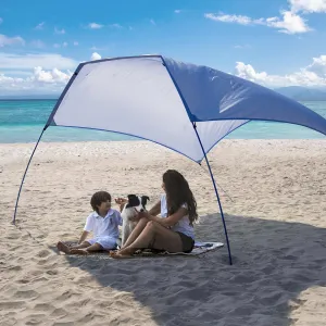 Beach Shade Canopy Sun Tent Shelter, Wind Canopy for Beach, Backyard, Park, Dessert, Light Weight, Easy Set Up, 78 Sq. Ft. of Shade for 1-3 People, Lite Regatta