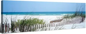 Beach Wall Art Tropical Coastal Wall Decor Blue Ocean Scenery Painting Nature Seaside Landscape Prints Horizontal White Beach Seascape Modern Artwork for Living Room Bedroom Home Decorations 14x48"