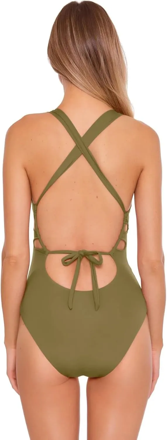 BECCA by Rebecca Virtue Color Code Skylar Plunge One-Piece