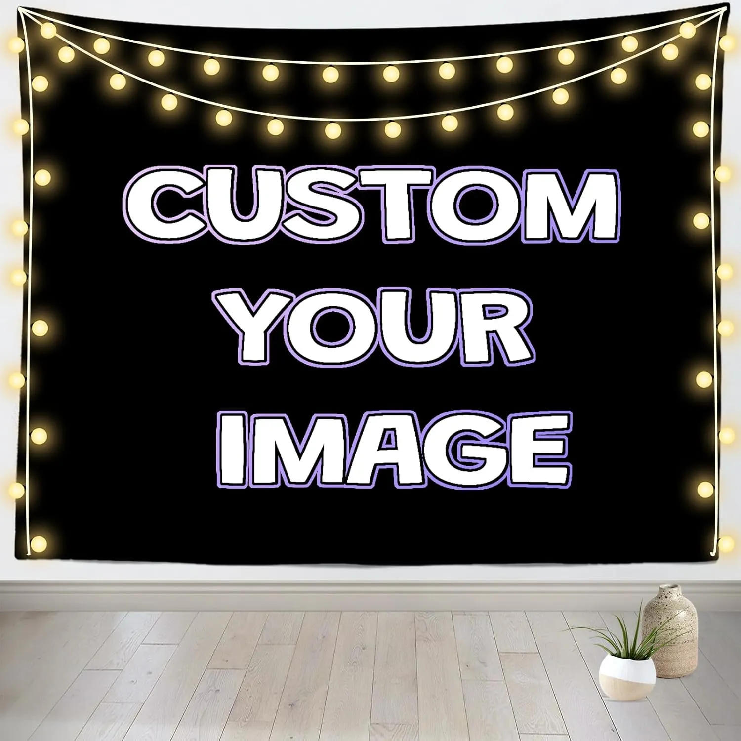 BELECO 7x5ft Fabric Custom Backdrop Image Customized Backdrop with Picture Logo Text Customize Your Design Personalized Background Banner Home Office Art Tapestry Wall Hanging Decor Photo Prop