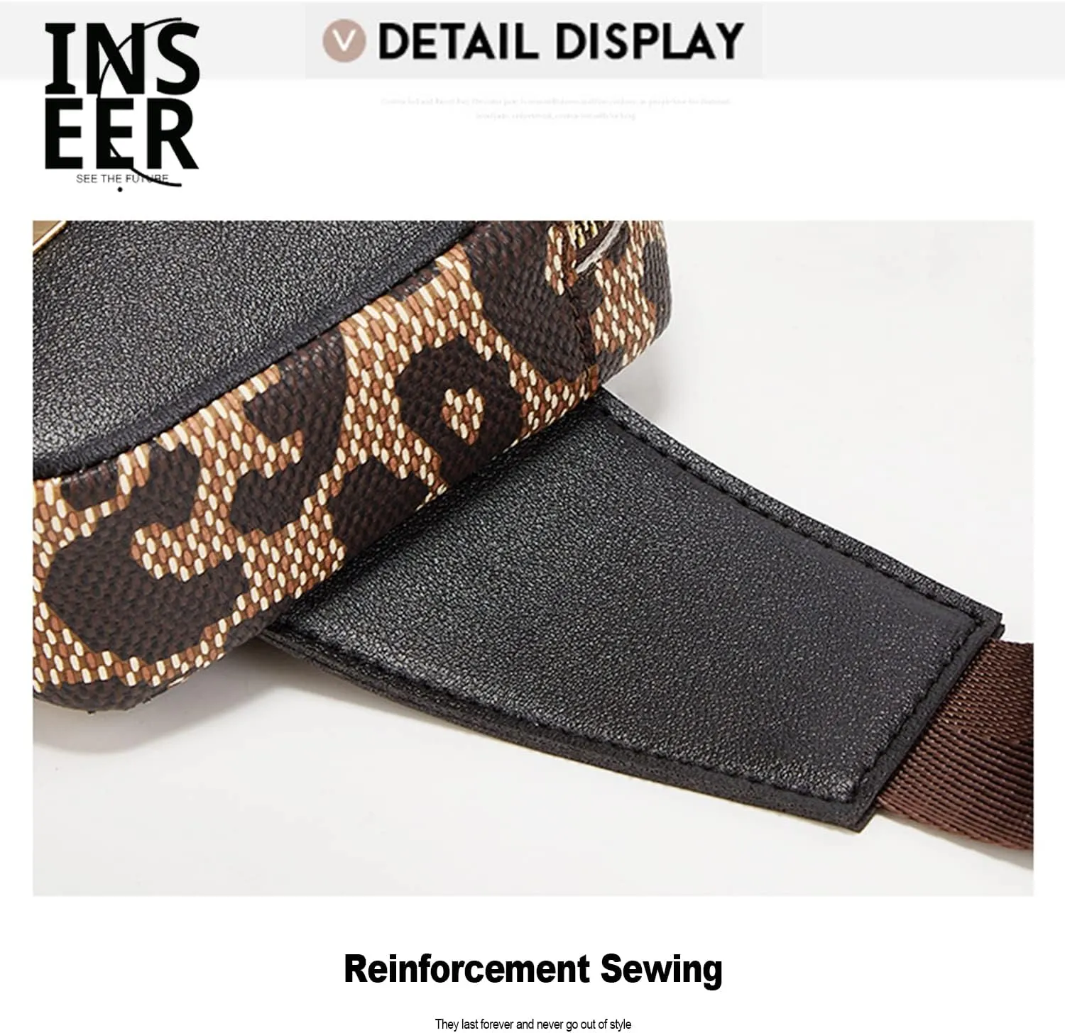 Belt Bag Crossbody Fanny Pack for Women Men - PU Leather Fashionable Waist Pouch for Travel Bum Purse with Extender Strap Medium Plus Size Trendy Waterproof | Workout/Traveling (Leopard Black )