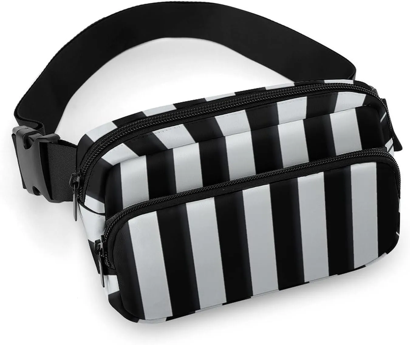 Belt Bag Fanny Pack Waist Bag Black And White Stripes Crossbody Bags for Women Bum Bag Everywhere Belt Bag
