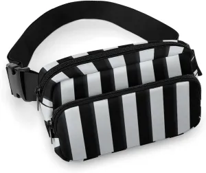 Belt Bag Fanny Pack Waist Bag Black And White Stripes Crossbody Bags for Women Bum Bag Everywhere Belt Bag