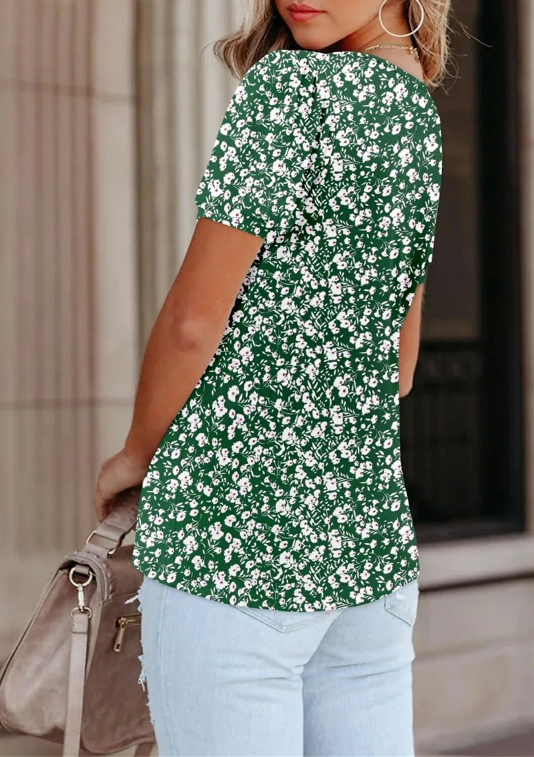 BETTE BOUTIK Womens Summer Tunic Tops Short Sleeve Trendy Shirts Casual Blouse