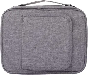 Bible Carrying Case – Christian Church Bag, Waterproof Scripture Holder | Multi Pocket Book Organizer, Travel Pen Loop Holder Tablet Bible Pouch Large Zippered Bible Cover Notebook Bag for Worship
