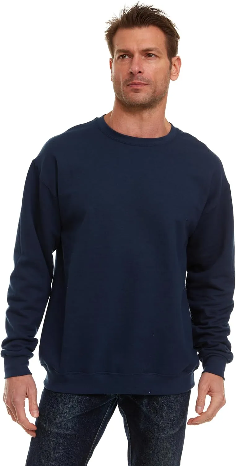 BILLIONHATS 36 Pack Mens Adult Crewneck Fleece Lined Pullover Sweatshirt Bulk, Men Sweatshirts, Homeless Shelter Donation