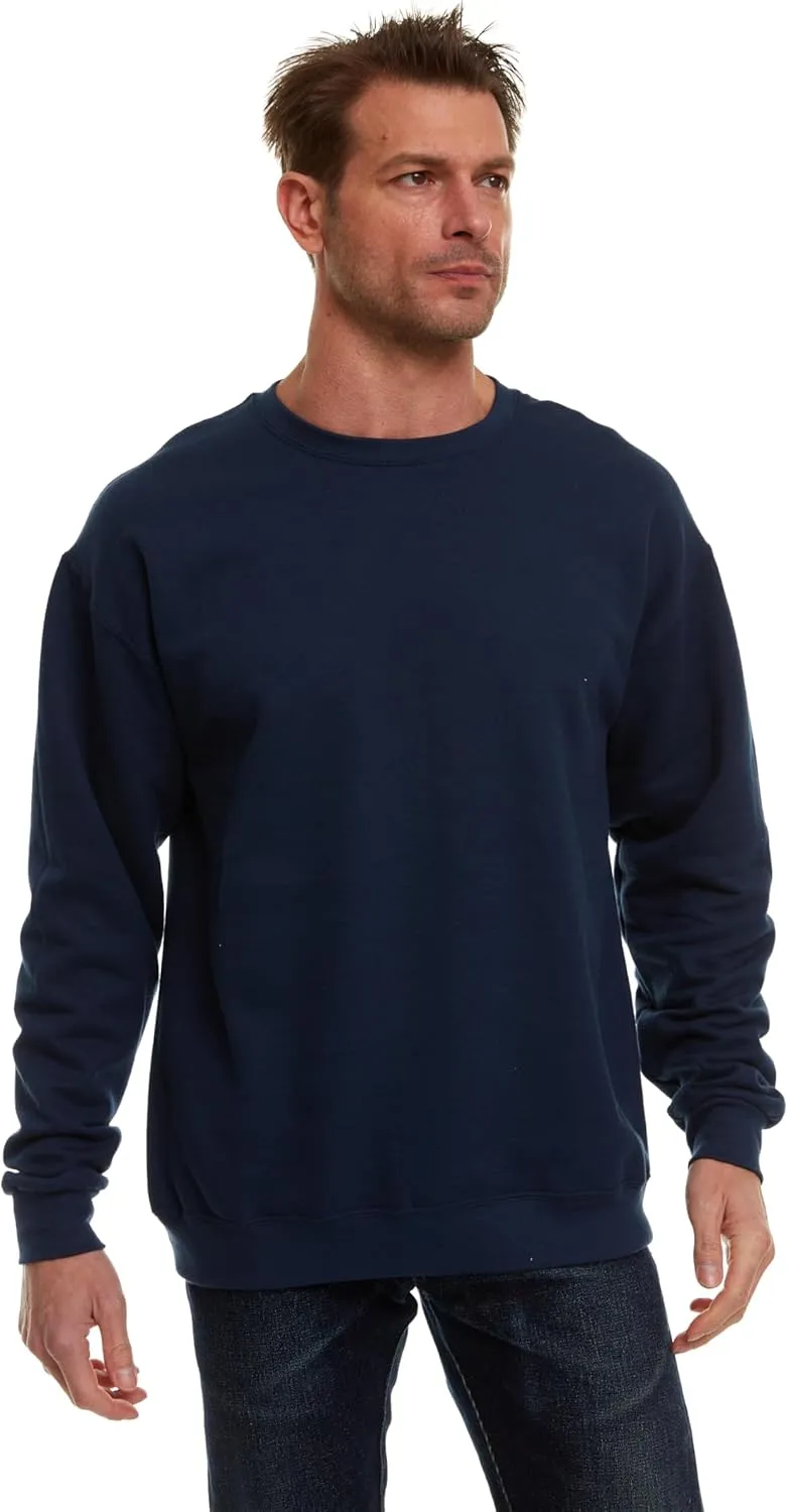 BILLIONHATS 36 Pack Mens Adult Crewneck Fleece Lined Pullover Sweatshirt Bulk, Men Sweatshirts, Homeless Shelter Donation
