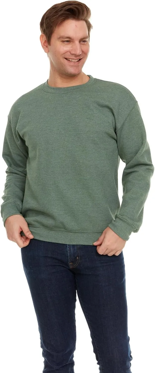 BILLIONHATS 36 Pack Mens Adult Crewneck Fleece Lined Pullover Sweatshirt Bulk, Men Sweatshirts, Homeless Shelter Donation
