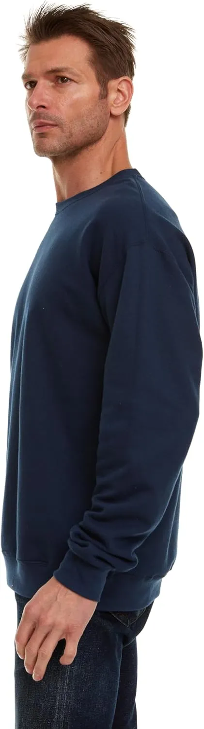 BILLIONHATS 36 Pack Mens Adult Crewneck Fleece Lined Pullover Sweatshirt Bulk, Men Sweatshirts, Homeless Shelter Donation
