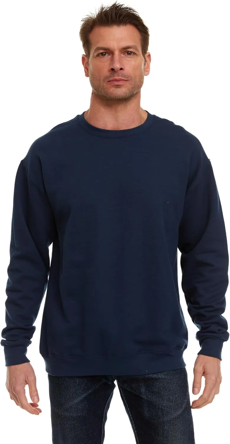 BILLIONHATS 36 Pack Mens Adult Crewneck Fleece Lined Pullover Sweatshirt Bulk, Men Sweatshirts, Homeless Shelter Donation