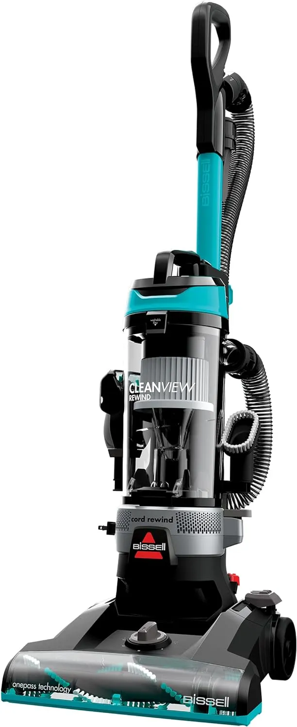 Bissell CleanView Rewind Upright Bagless Vacuum with Automatic Cord Rewind & Active Wand, 3534
