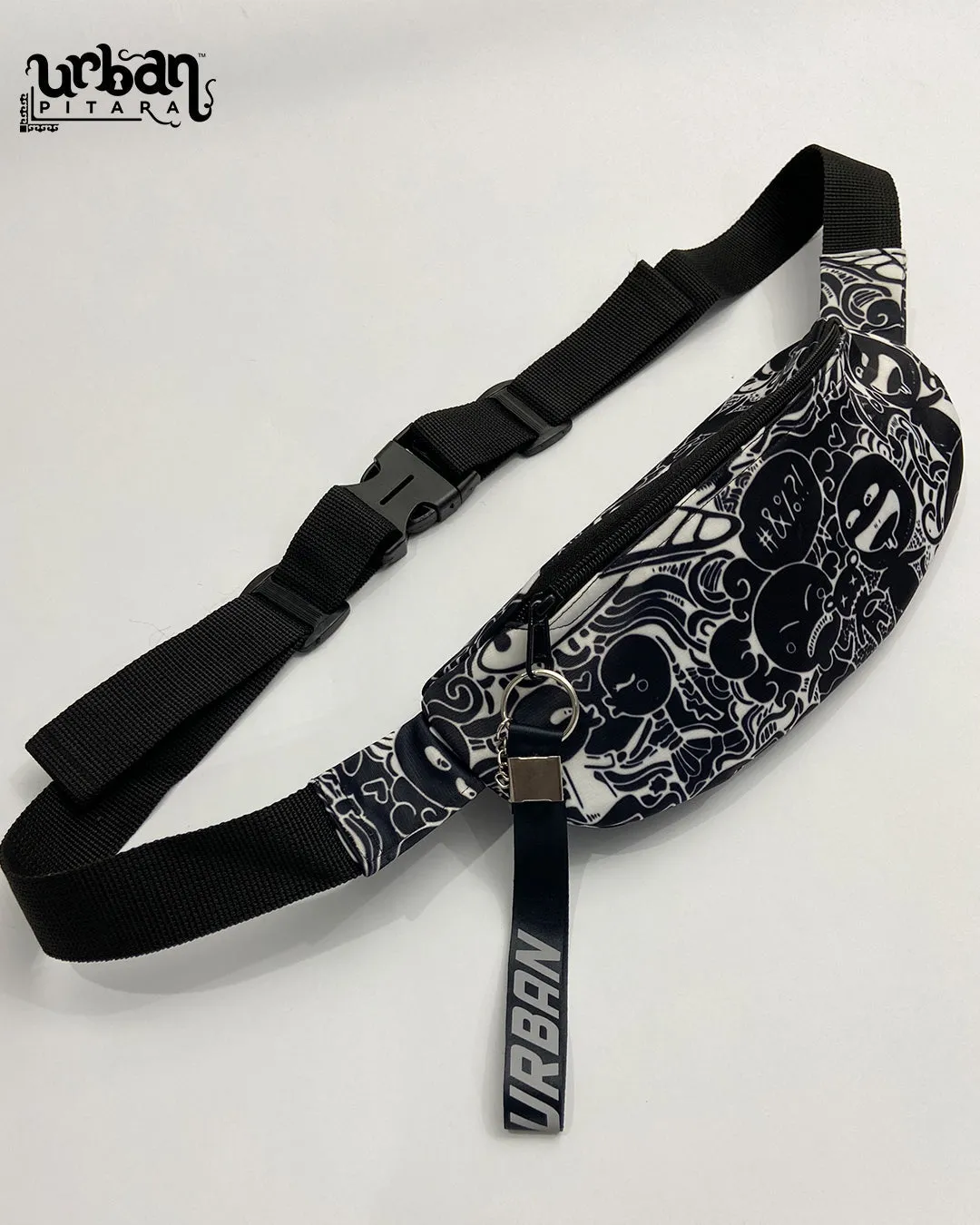 Black Anime Fanny Pack