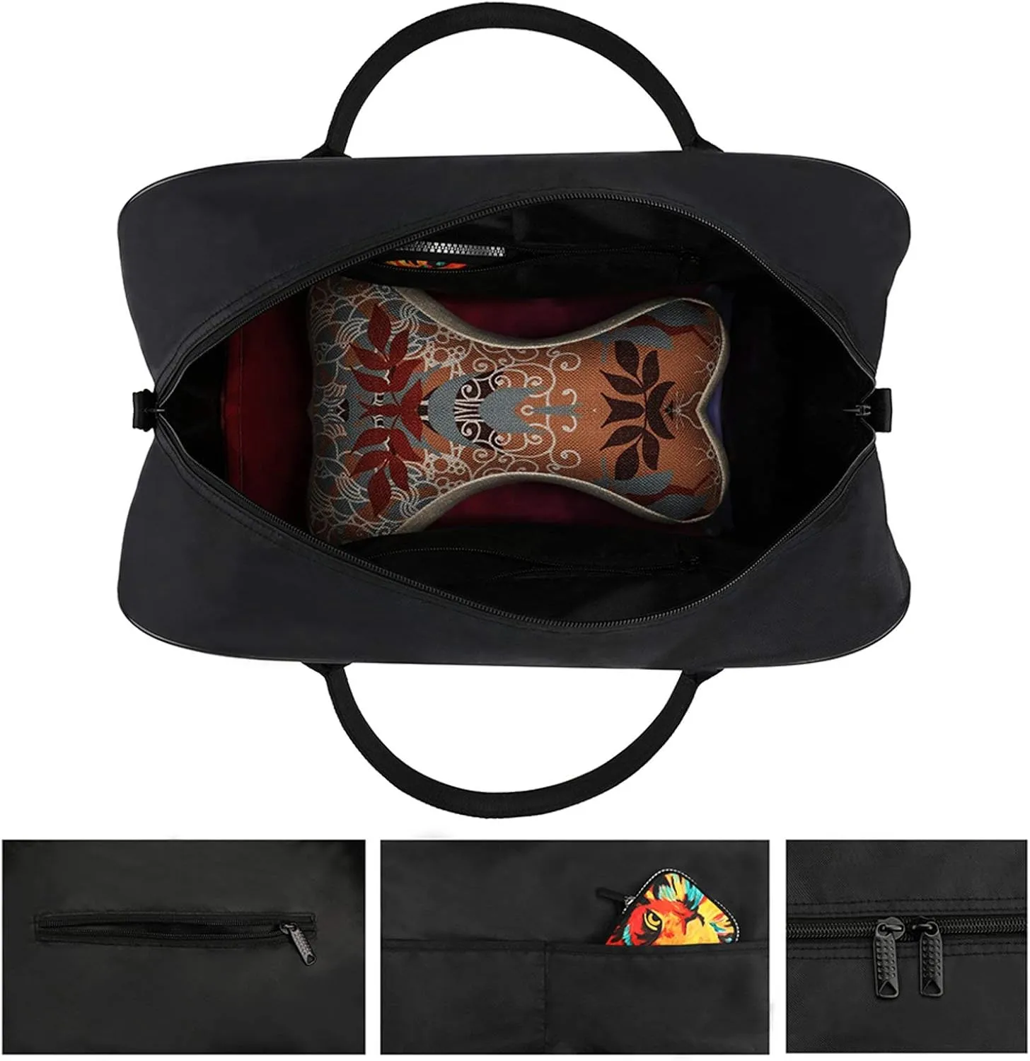Black Watch Tartan Pattern Fashionable Large Capacity Travel Handbag Unisex