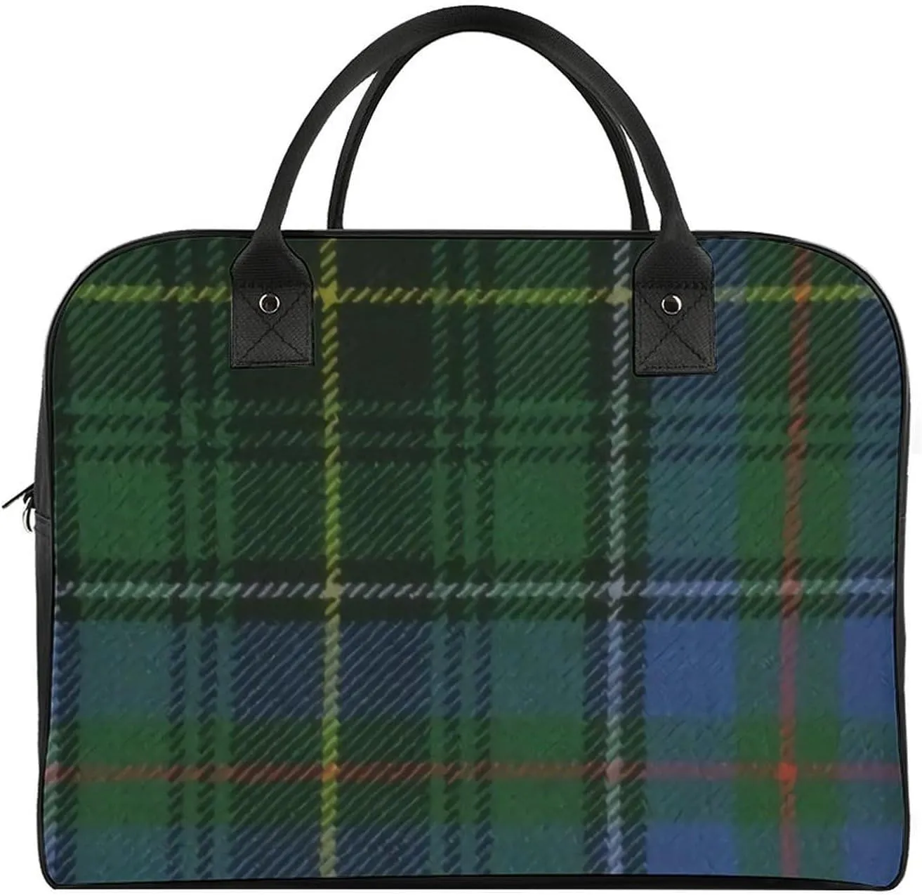 Black Watch Tartan Pattern Fashionable Large Capacity Travel Handbag Unisex