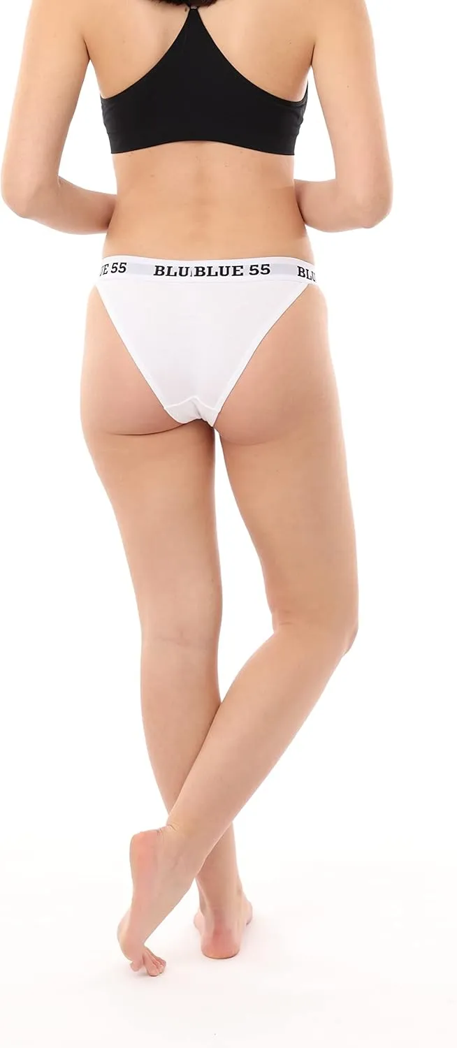 Blue 55 Women's Brief Panties Underwear Breathable Cotton Boyshort / Hipster, Bikini / Tanga Tag Free
