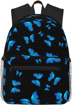 Blue Butterflies Lightweight Packable Backpack Travel Casual Hiking Daypack Foldable Backpack For Men Women