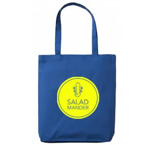 Blue Cotton Tote Bag with Base Gusset