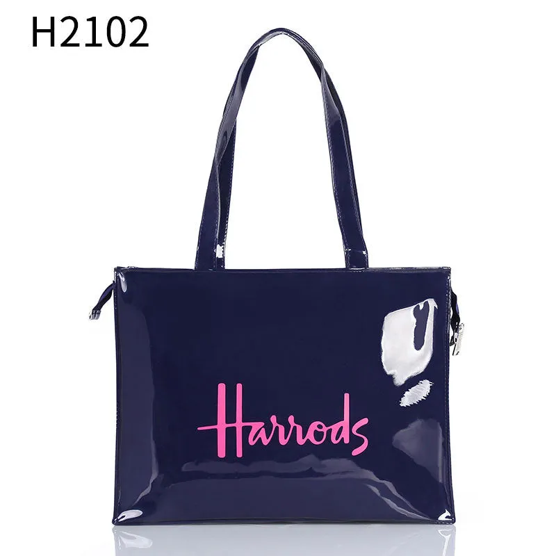 Blue Gold Word Fashion Simple Shopping Shoulder Bags