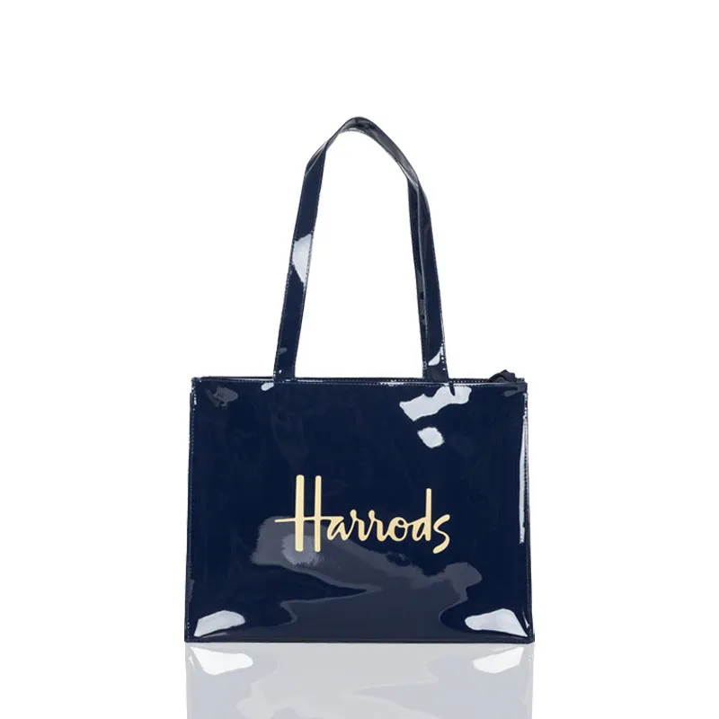 Blue Gold Word Fashion Simple Shopping Shoulder Bags
