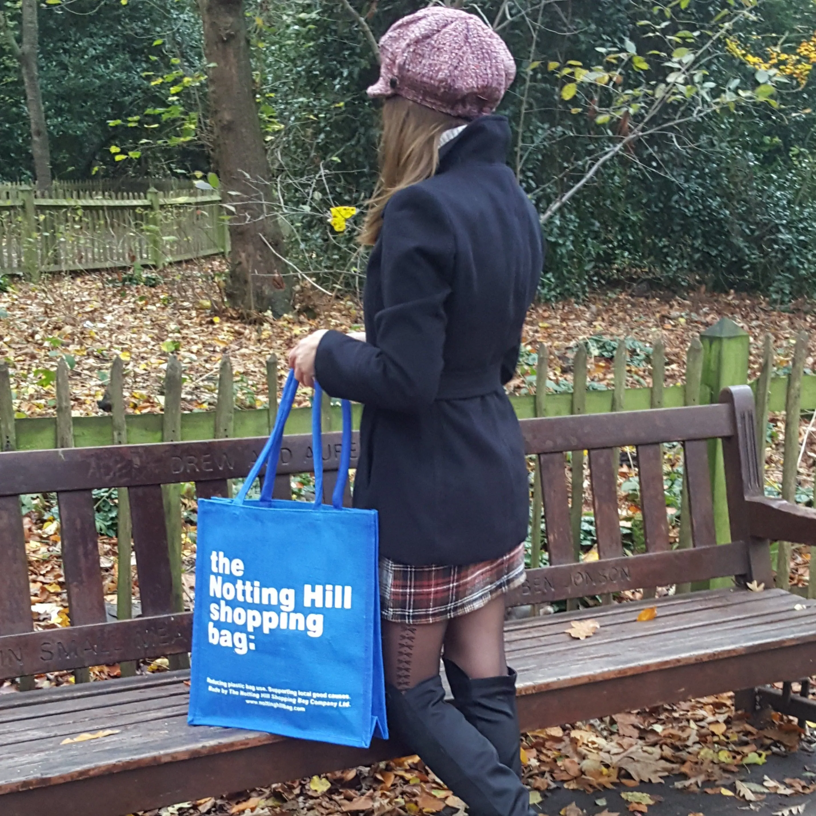 Blue Jute Bag | Notting Hill Shopping Bag