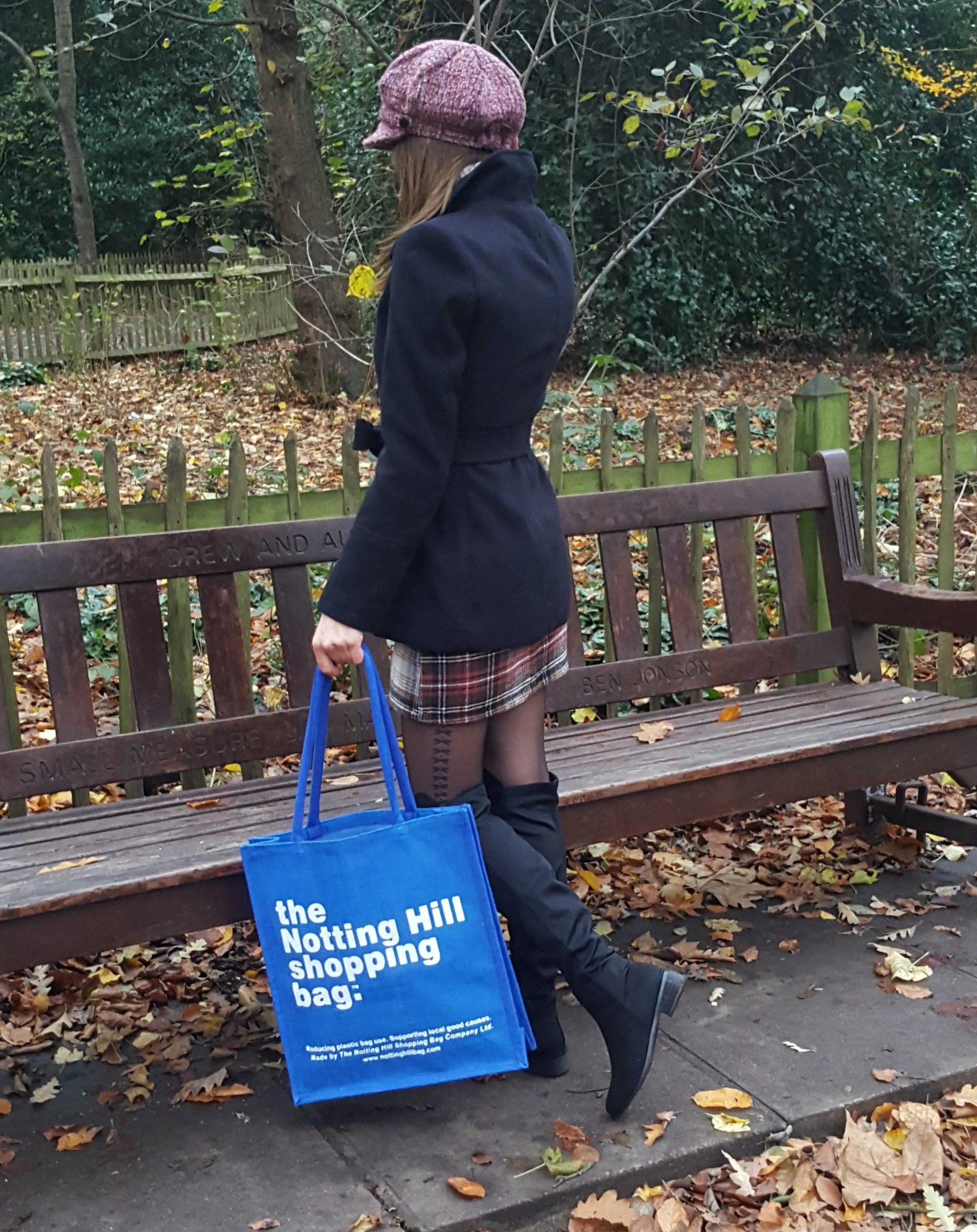 Blue Jute Bag | Notting Hill Shopping Bag