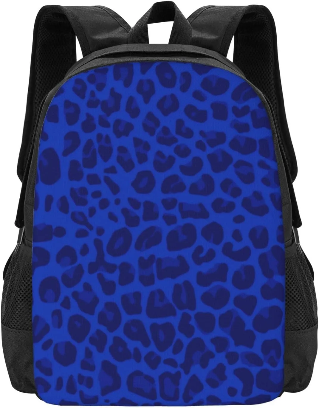 Blue Leopard Print Lightweight Packable Backpack Travel Casual Hiking Daypack Foldable Backpack For Men Women
