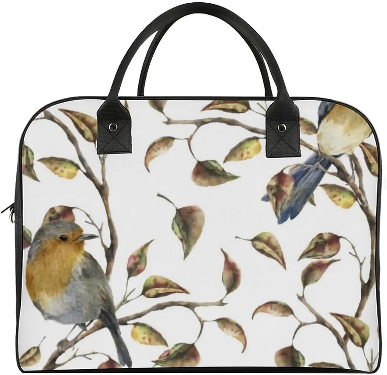 Blue Quaker Parrots Fashionable Large Capacity Travel Handbag Unisex