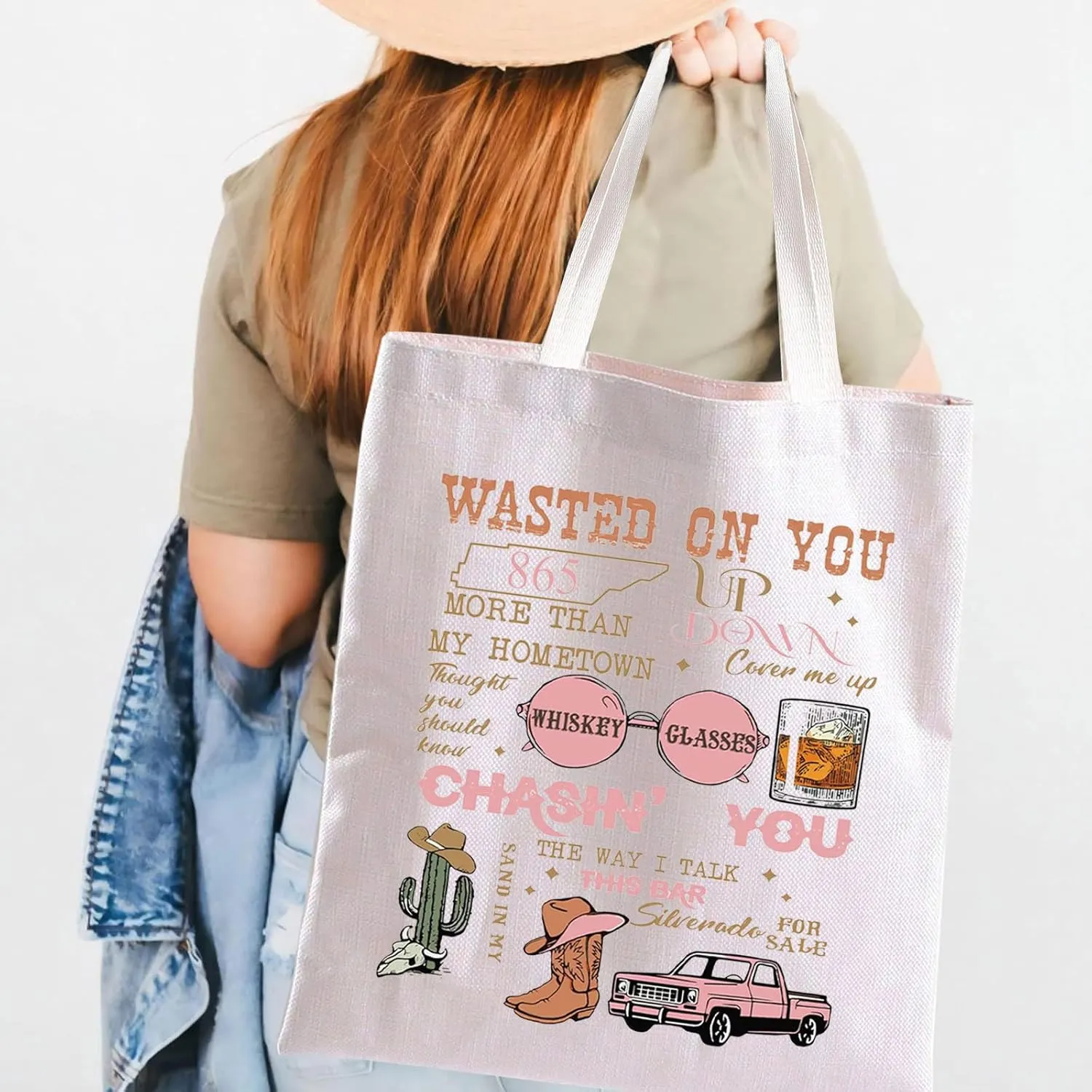 BLUPARK Singer Inspired Tote Westerns gift Western Country Music Shoulder Bag Western Bullhead Tote Singer Merch Singer Gift