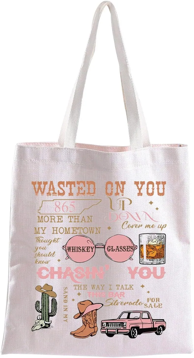 BLUPARK Singer Inspired Tote Westerns gift Western Country Music Shoulder Bag Western Bullhead Tote Singer Merch Singer Gift