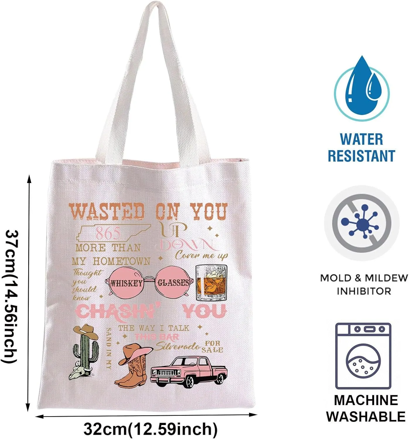 BLUPARK Singer Inspired Tote Westerns gift Western Country Music Shoulder Bag Western Bullhead Tote Singer Merch Singer Gift