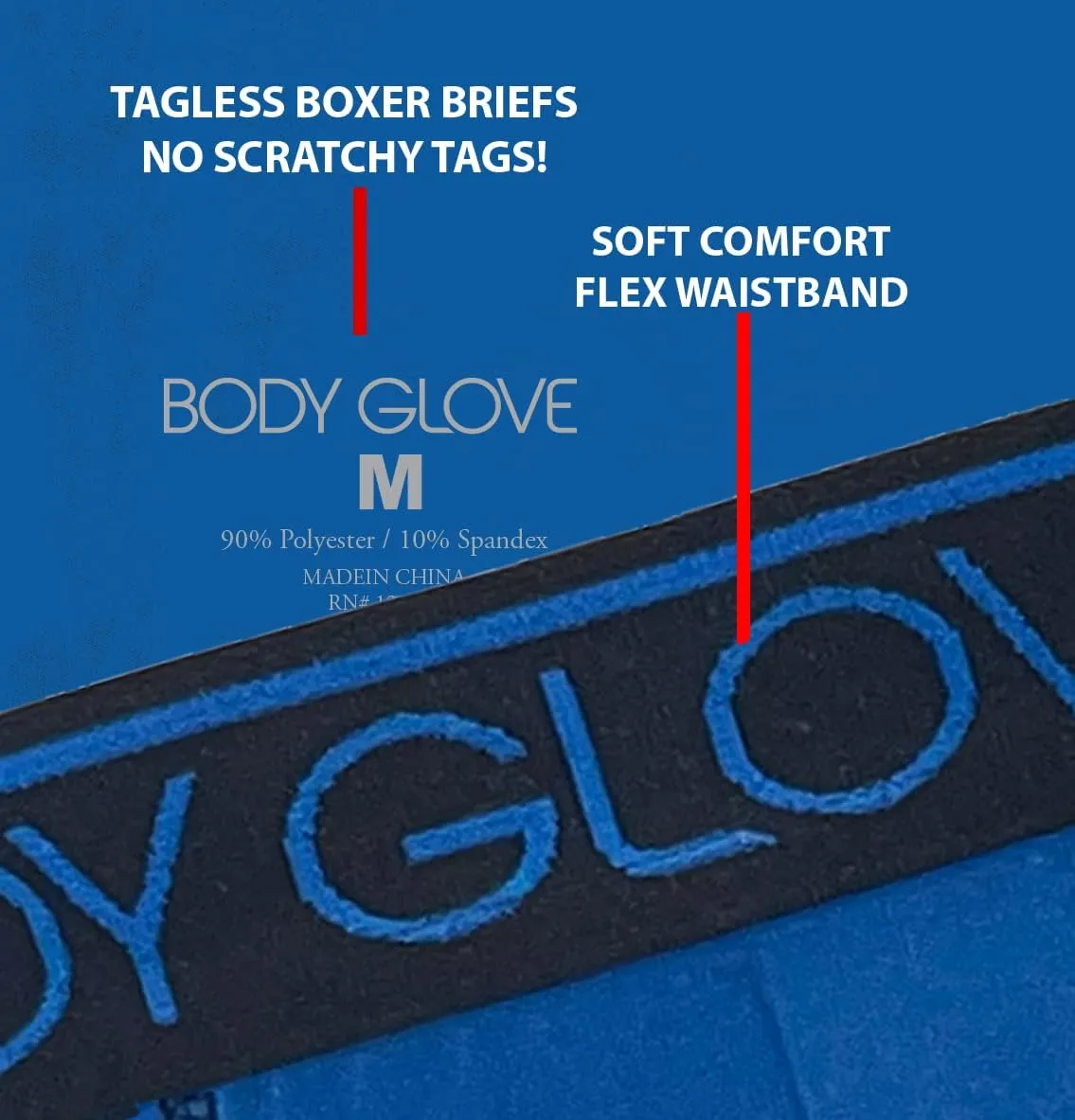 Body Glove Mens Boxer Briefs Multi Packs, Dry Fit Performance Value Underwear, Breathable Active Stretch Athletic Boxers