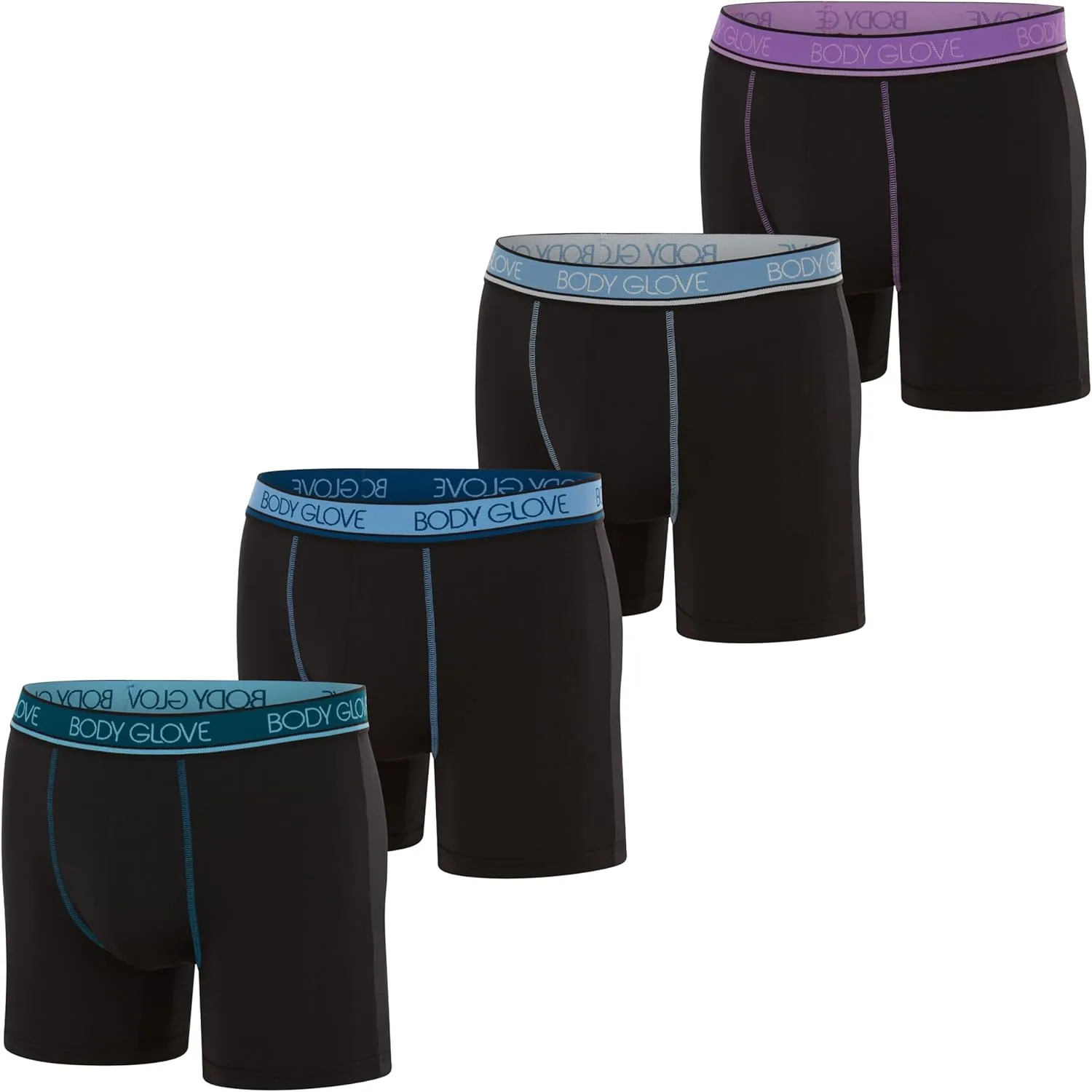 Body Glove Mens Boxer Briefs Multi Packs, Dry Fit Performance Value Underwear, Breathable Active Stretch Athletic Boxers