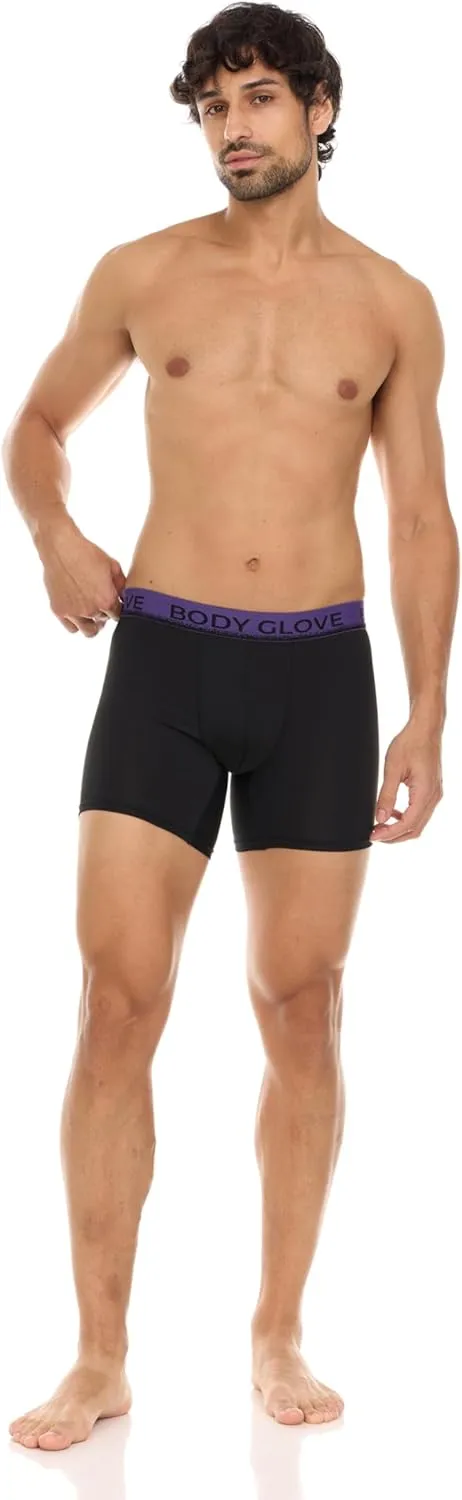 Body Glove Mens Boxer Briefs Multi Packs, Dry Fit Performance Value Underwear, Breathable Active Stretch Athletic Boxers