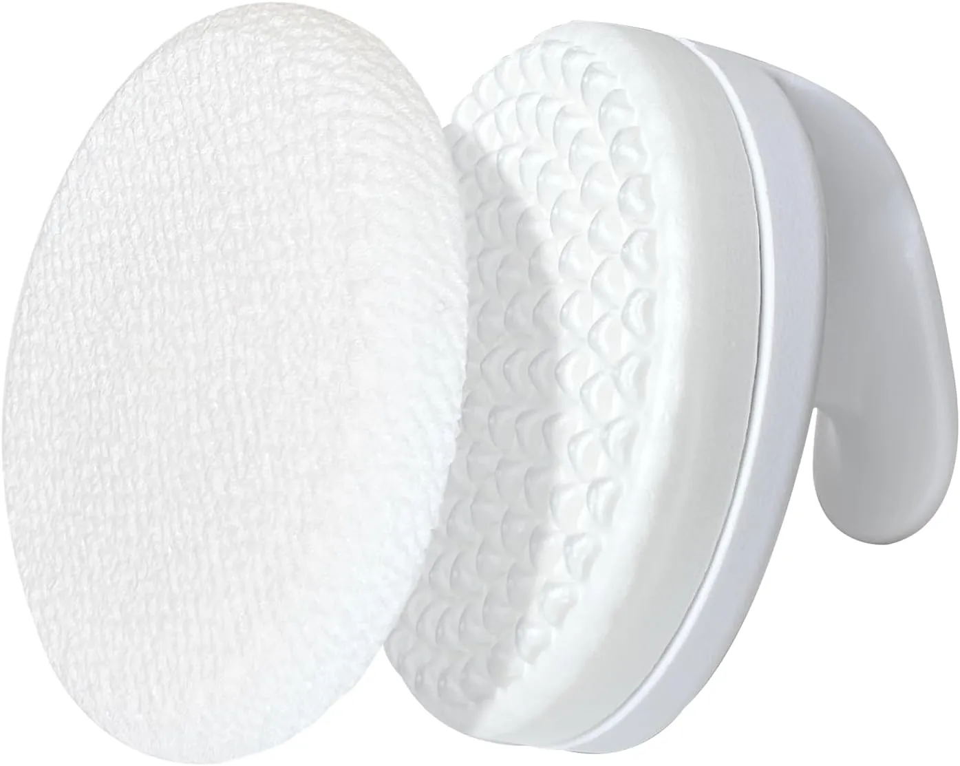 Body Scrubber with Handle, for Deep Exfoliating& Massage, Shower Scrubber, Scrub Cloth, Bath Essentials, Body Care for Men& Women (White)