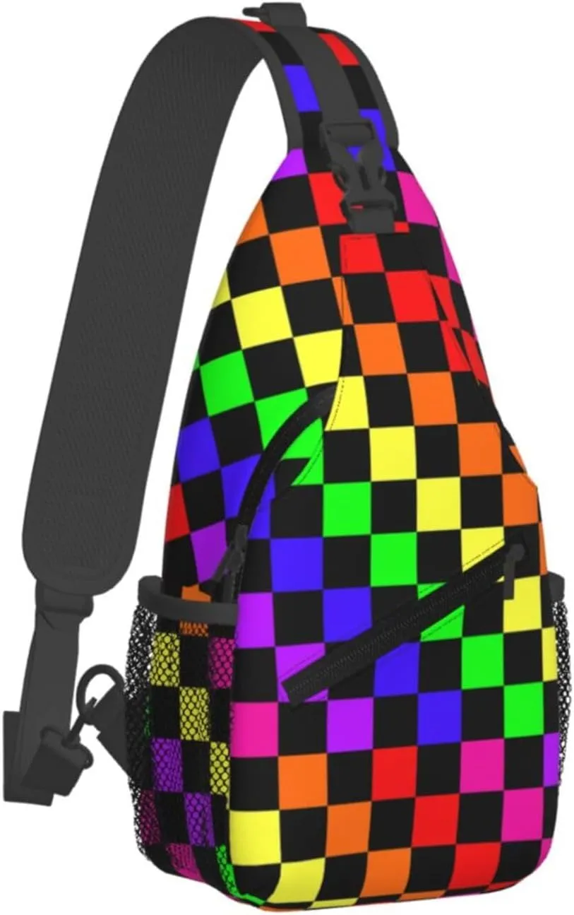 Boho Mandala Abstract Flower Sling Bag Adjustable Crossbody Bag Casual Chest Bags Travel Shoulder Backpack