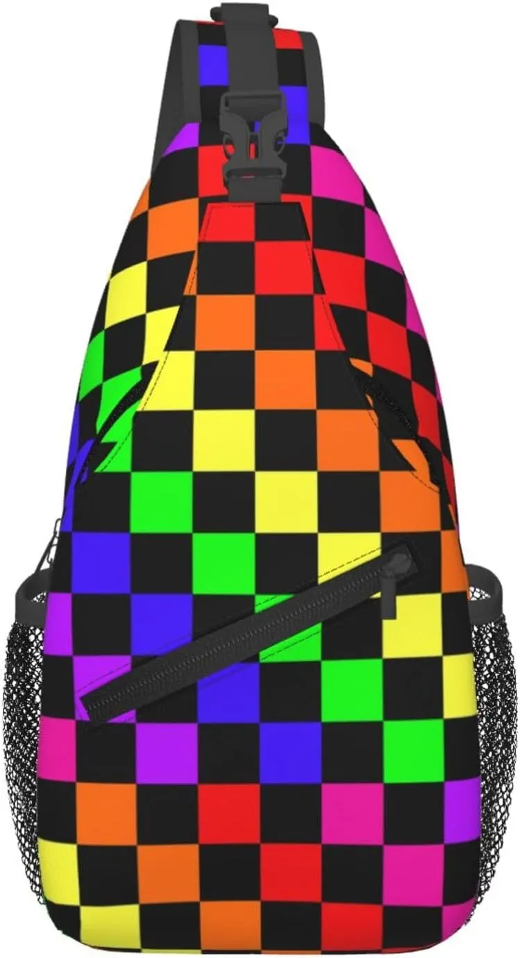 Boho Mandala Abstract Flower Sling Bag Adjustable Crossbody Bag Casual Chest Bags Travel Shoulder Backpack