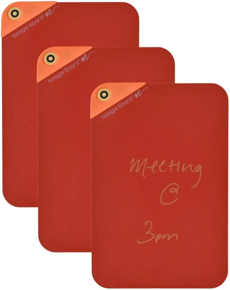 Boogie Board VersaNotes Expansion Pack, Sunrise Orange - Reusable Dry-Erase Sticky Note Alternative 3-Pack for Home and Office, 4x6 Writing Surface with Instant Erase (VersaPen Stylus Not Included)